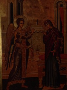 Icon of the Annunciation.