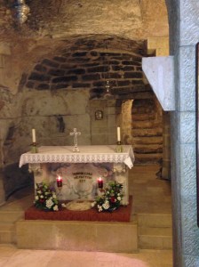 The site believed to be the spot of the 2nd visitation to young Mary (in her house). 